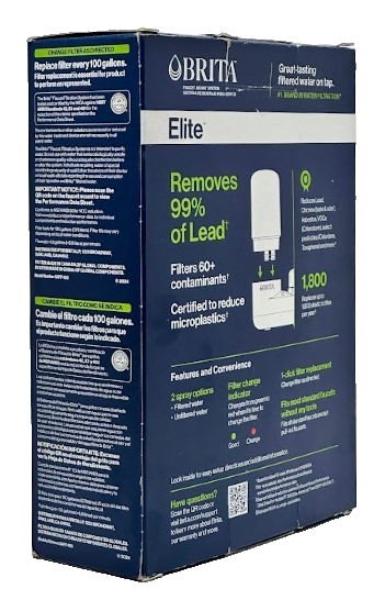 Brita Elite Faucet Mount Water Filter System Chrome | Removes 99% of Lead