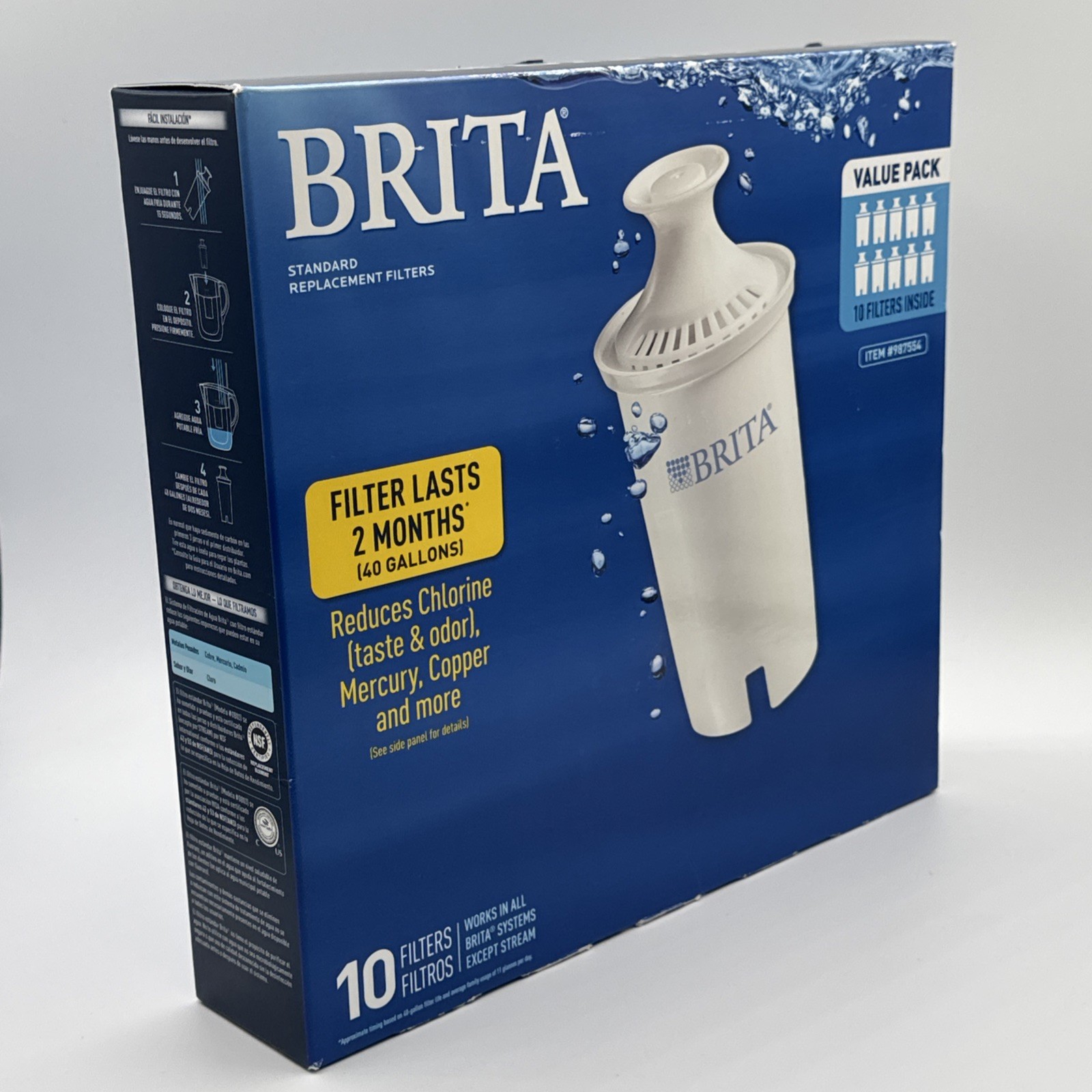 Brita Standard Replacement Filters Value Pack 10 Filters Inside Item #987554