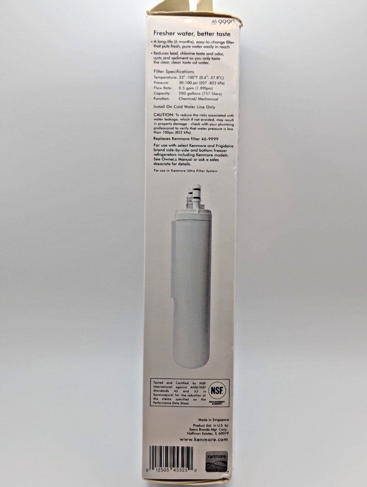 Genuine Kenmore 9999 Refrigerator Water Filter 46-9999 9915 469999 New Sealed