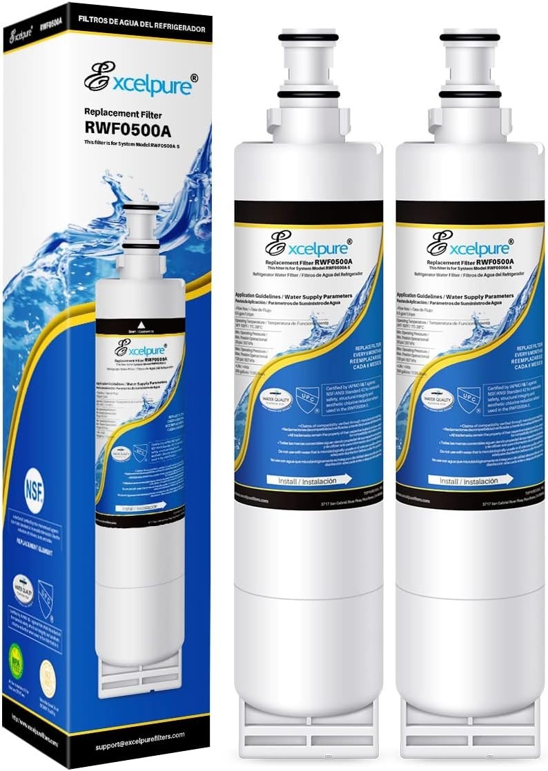 NIB! 2 Pack RWF0500A Refrigerator Water Filters For Whirlpool EDR5RXD1 4396510