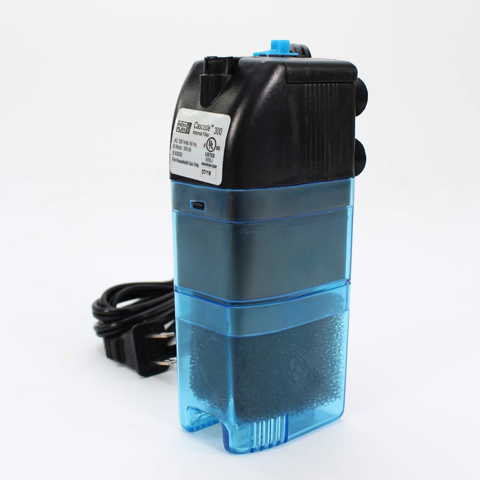 Penn Plax Cascade 400 Submersible Aquarium Filter Cleans Up to 20 Gallon