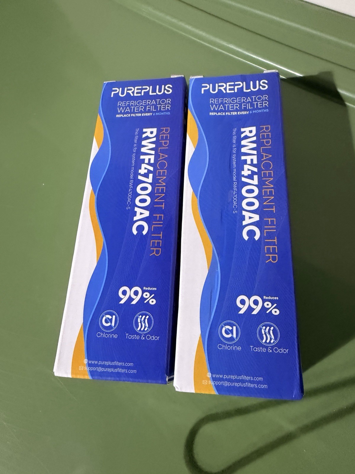 2pk Pureplus RWF4700AC Refrigerator Water Filters & 3pk AF004 Air Filters