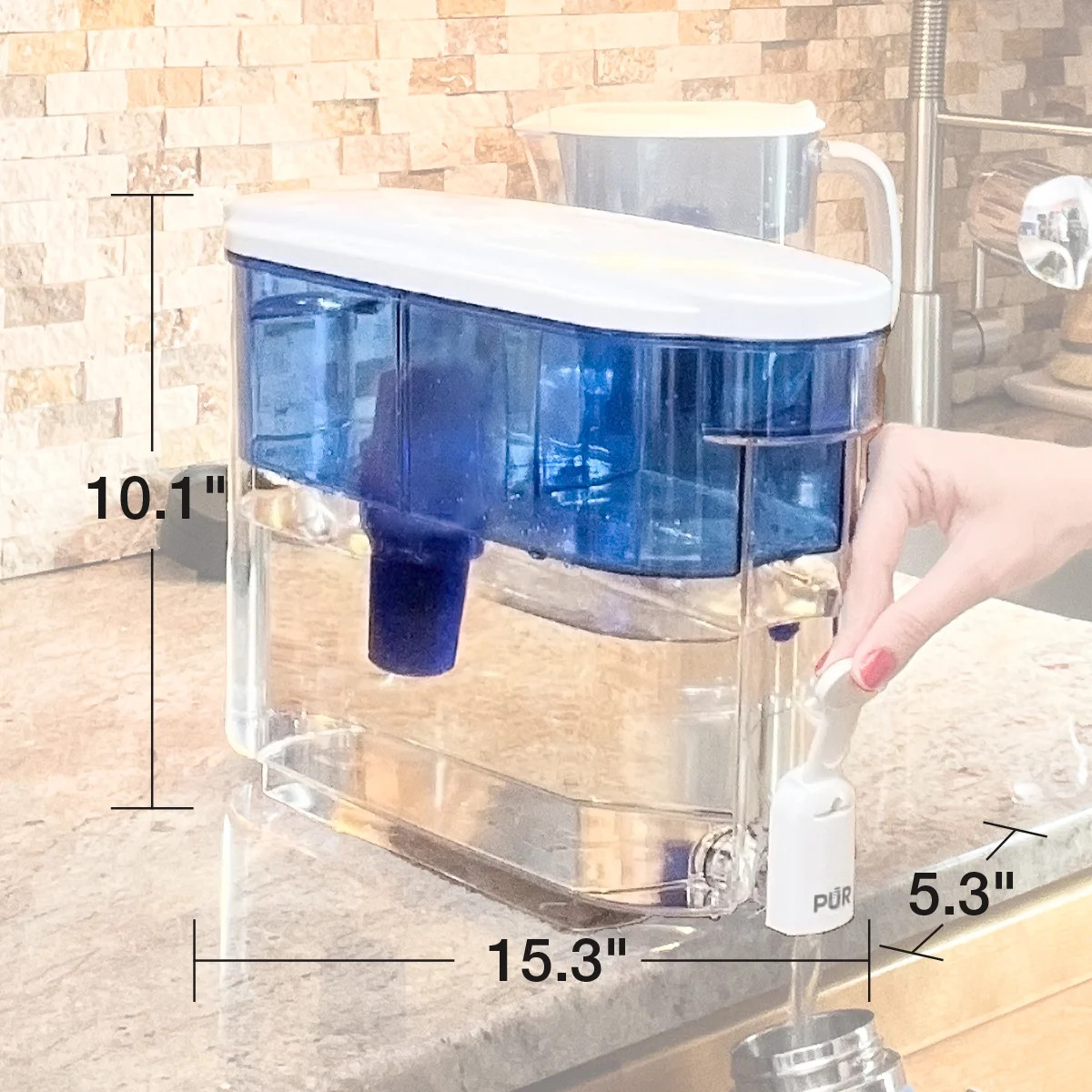 30 Cup Dispenser Filtration System, Blue/White, DS1800Z