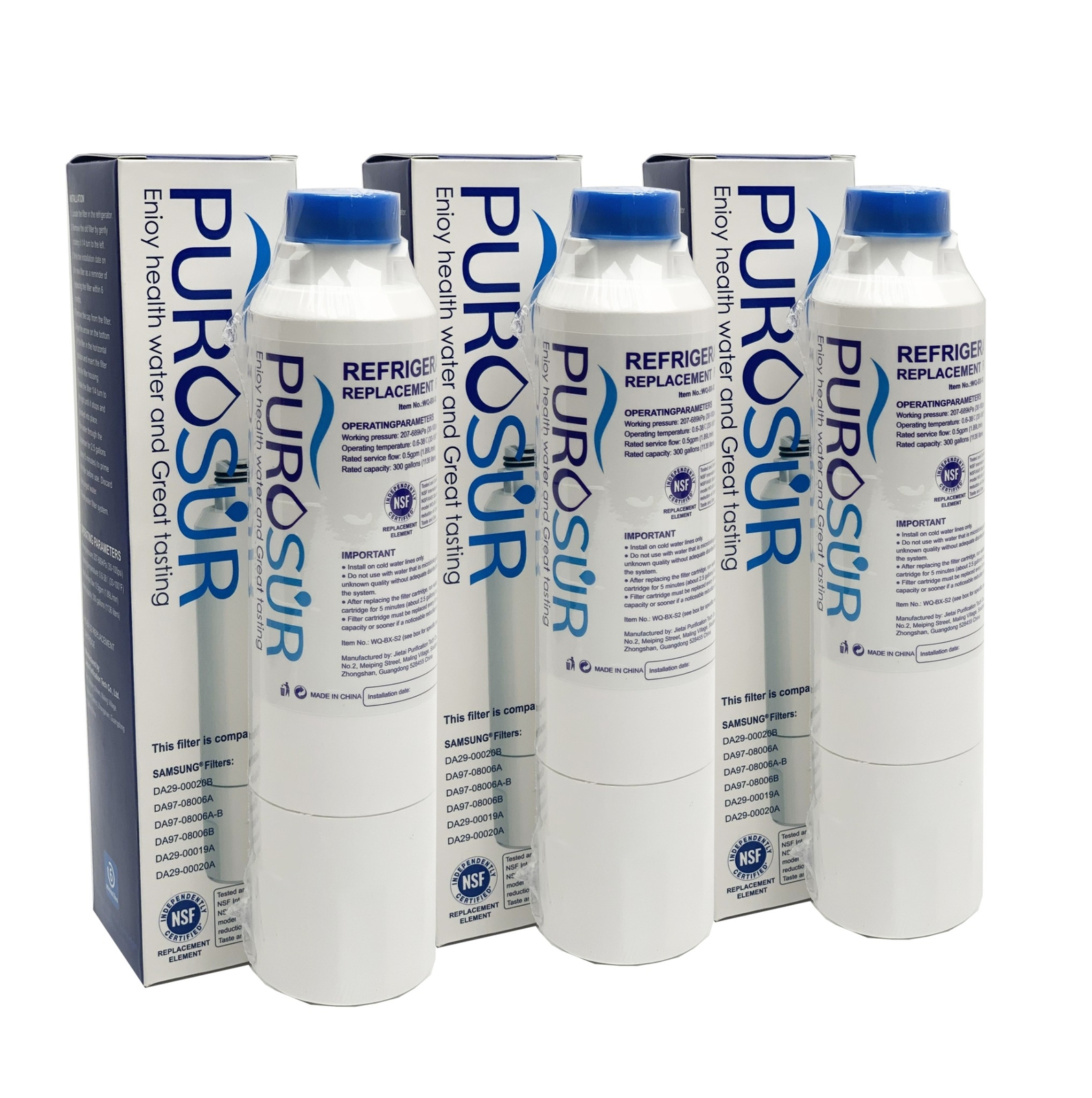 DA29-00020B for Samsung HAF-CIN/XME HAF-CIN-EXP 46-9101 Water Filter 3 pack