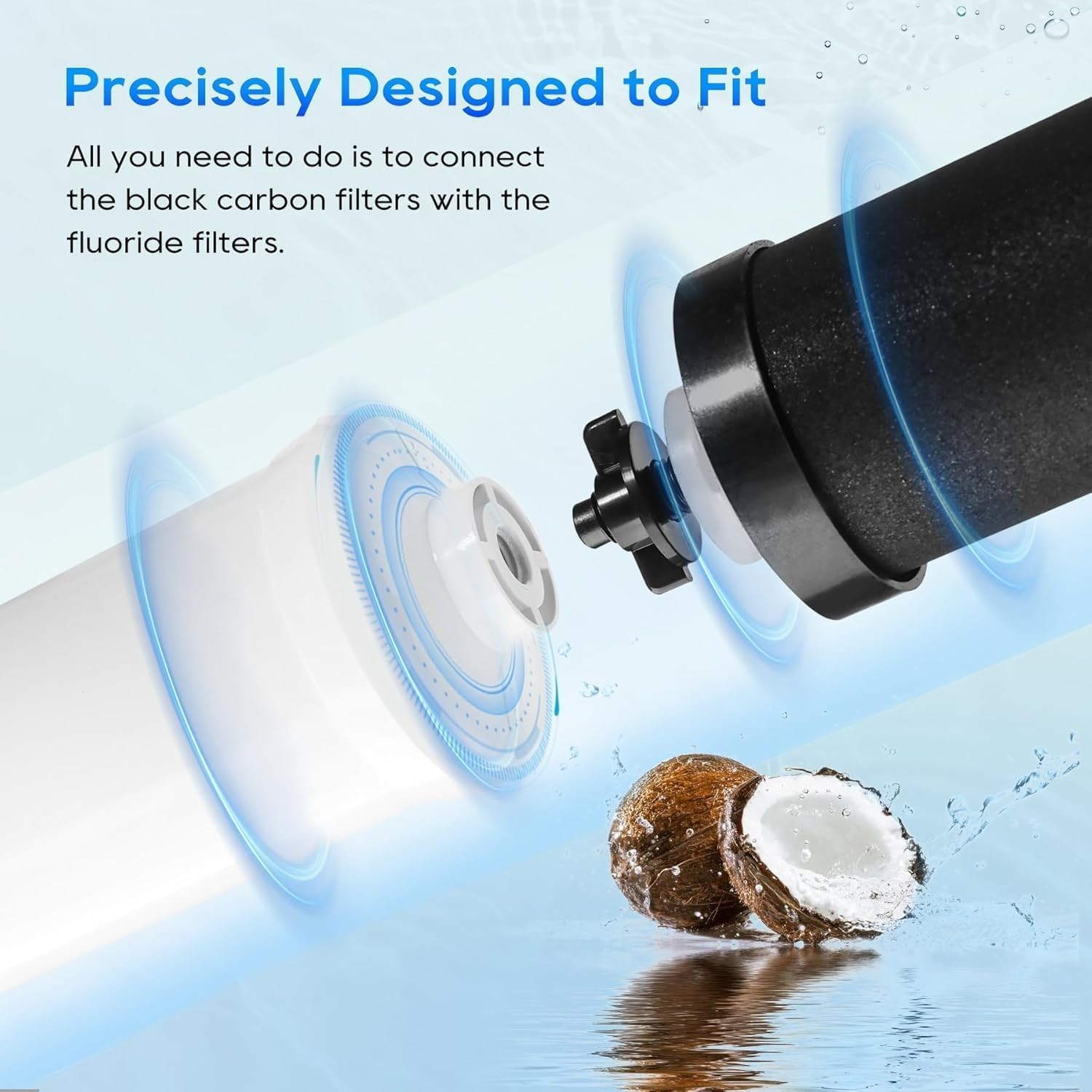 Gravity Water Filter Replacement,for Berkey Black Carbon BB9-2 Purification E…