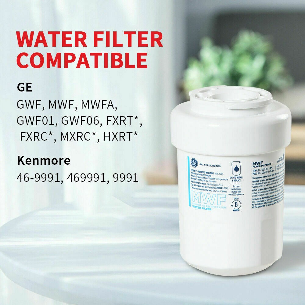 2 PACK GE MWF MWFP 46-9991 GWF Smartwater Genuine Refrigerator Water Filter