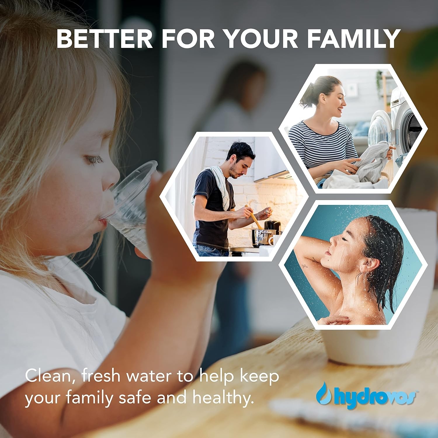 HYDROVOS 10in Whole House Water Filter System NSF 3/4in Stainless #R049
