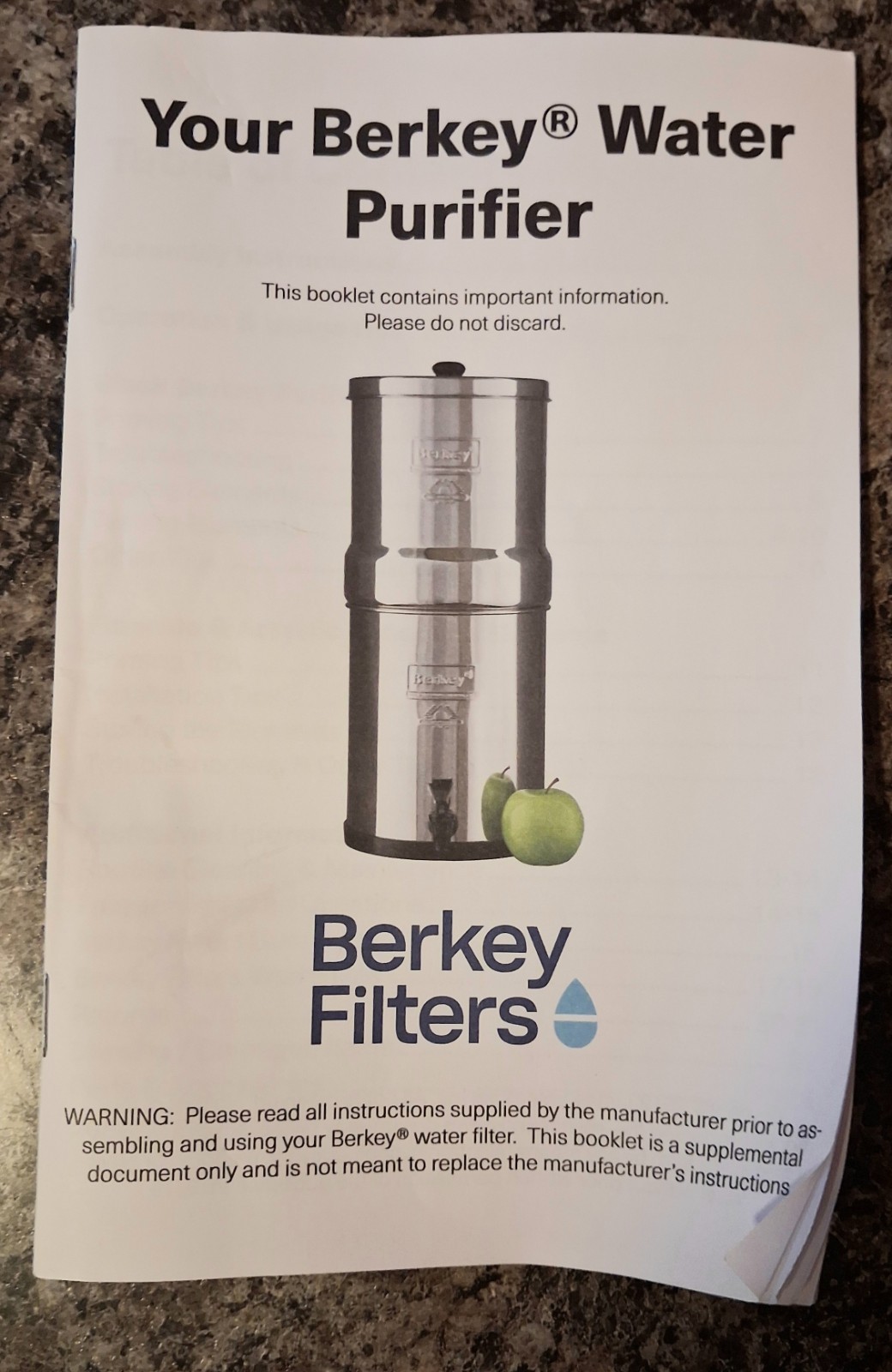 Royal Berkey Water 3.25 Gallon W/Filters-Stainless Steel Spigot-Stand-Papers ++