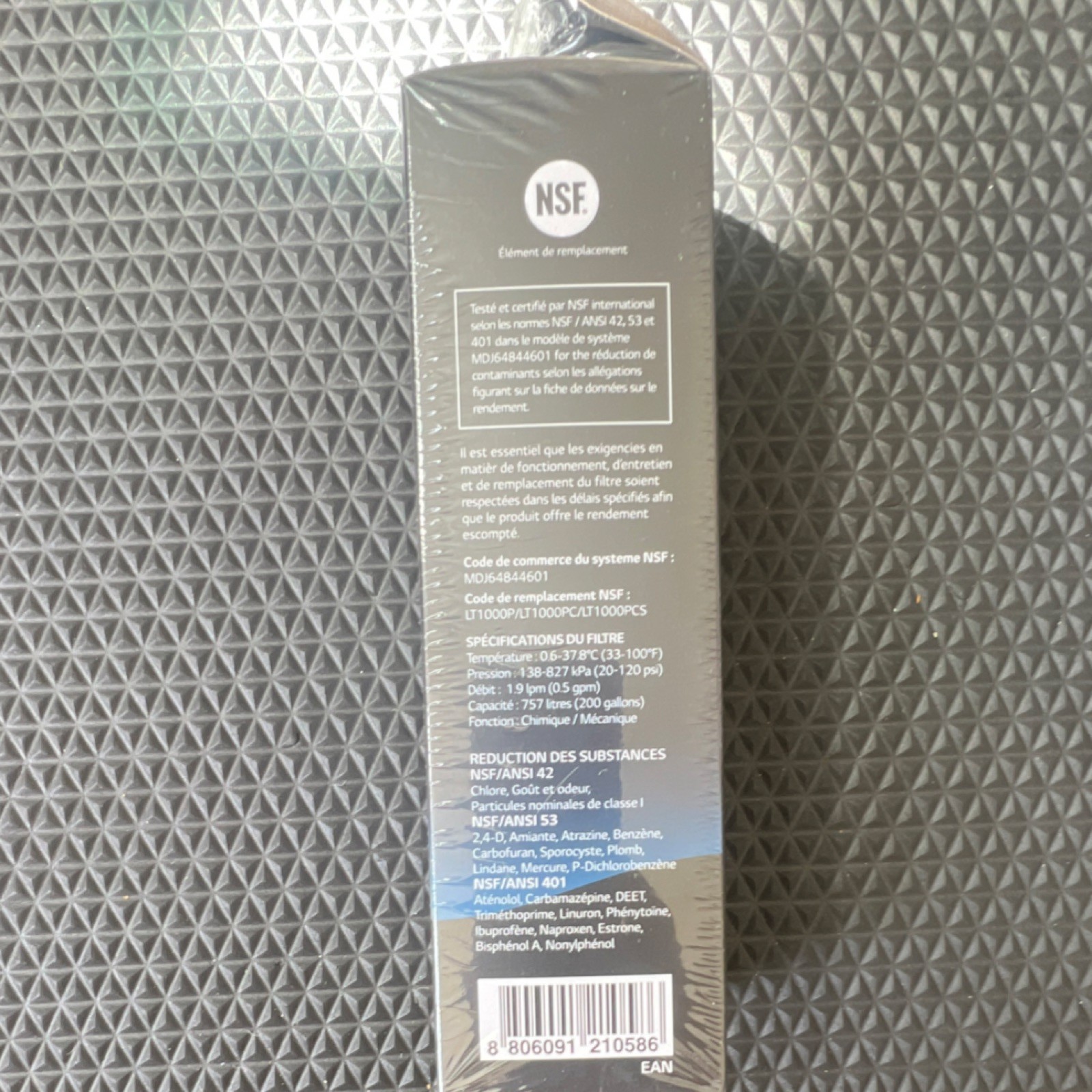 LG LT1000P Water Filter Replacement Cartridge 6-Stages 200 gal Chlorine Removal