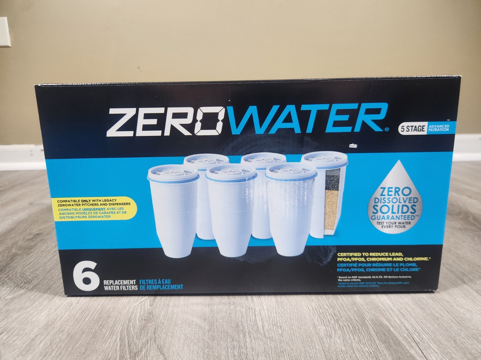6 Pack Culligan Zero Water Filter 5 Stage Advanced Filtration ZR-006 Replacement