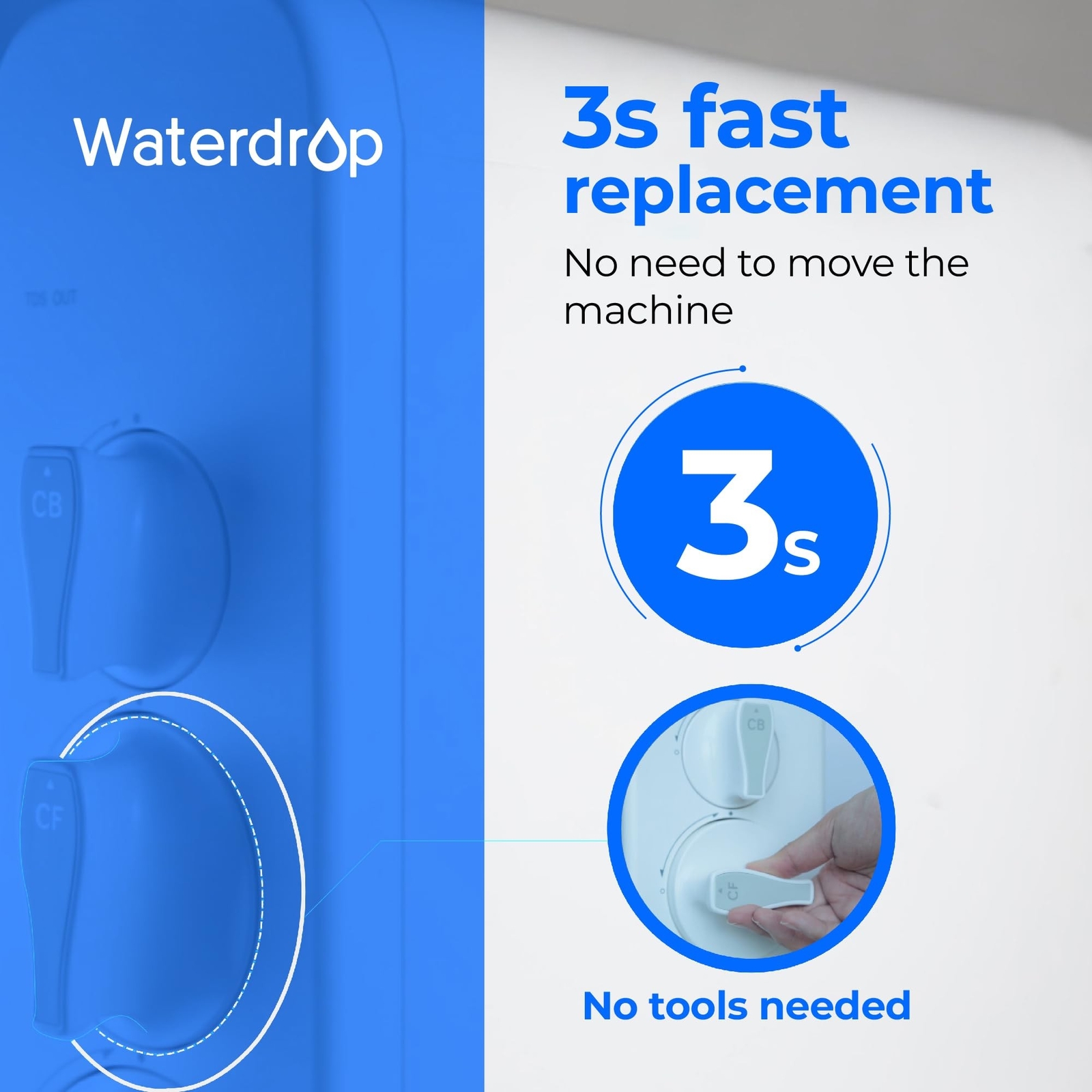 Waterdrop WD-G3-CF Filter, Replacement for WD-G3-W, WD-G3P600 and WD-G3P800-W…