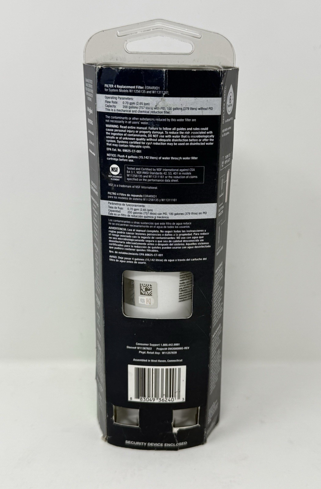 EveryDrop Water Filter 4 – EDR4RXD1 Ice and Water Refrigerator New Unopened