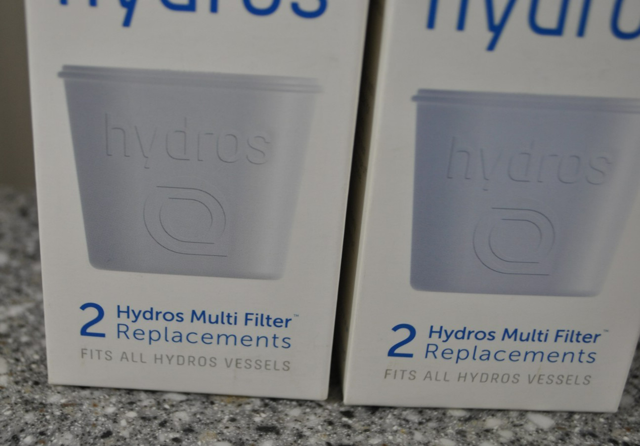 2 Hydros Multi Filter Replacements All Vessels Water Bottle Carafe Pitcher (4)