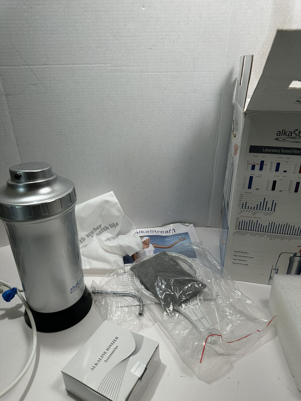 Alkastream Hard Water Filter Water Alkalizer Ionizer Black Silver See Pictures