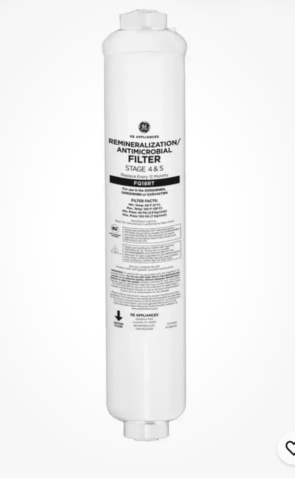 New GE FQ18RT Reverse Osmosis Under Sink Replacement Filter Stage 4/ 5 FO2