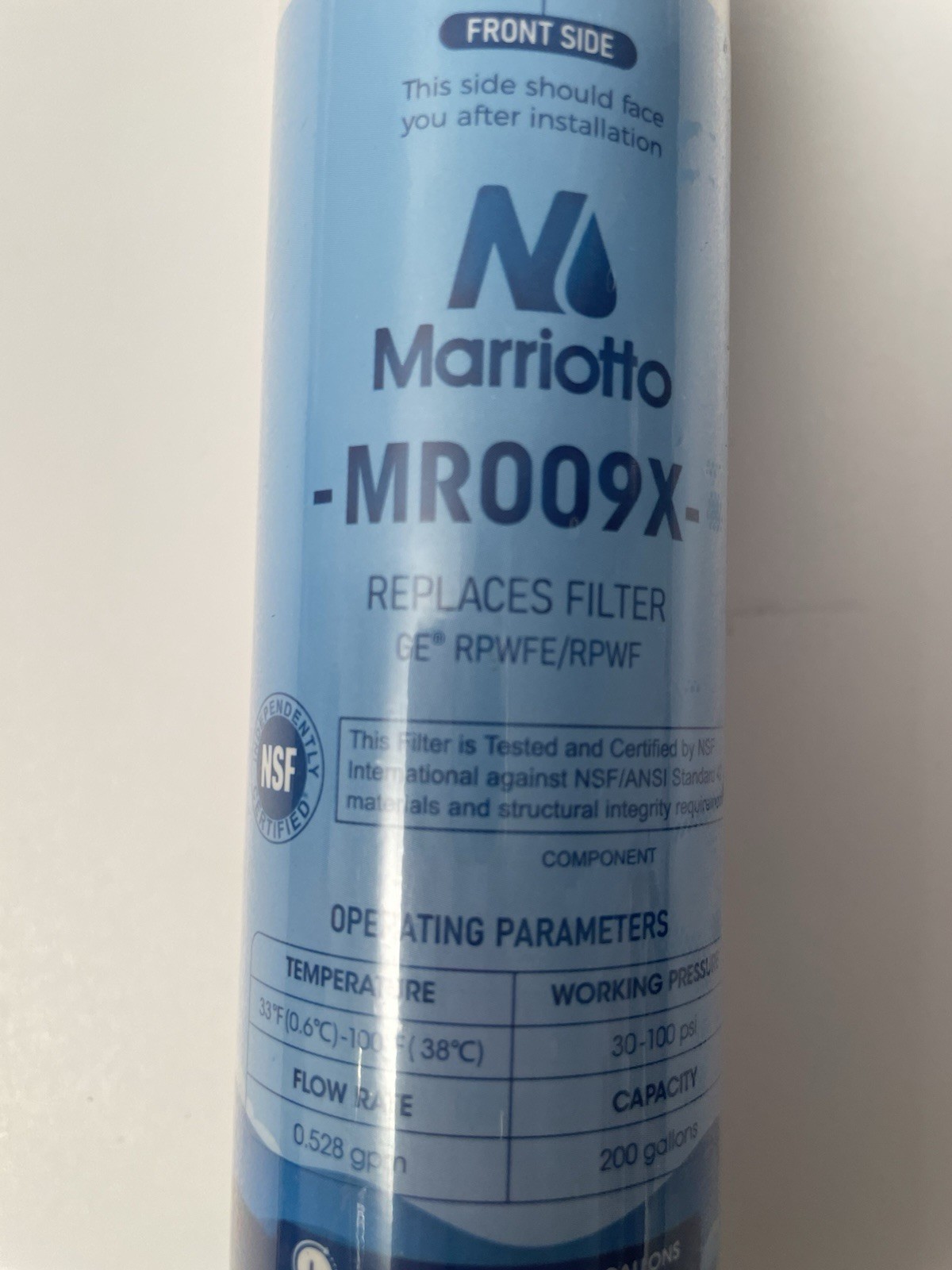Marriotto MR009X Refrigerator Water Filter Replacement, Sealed Built In Chip