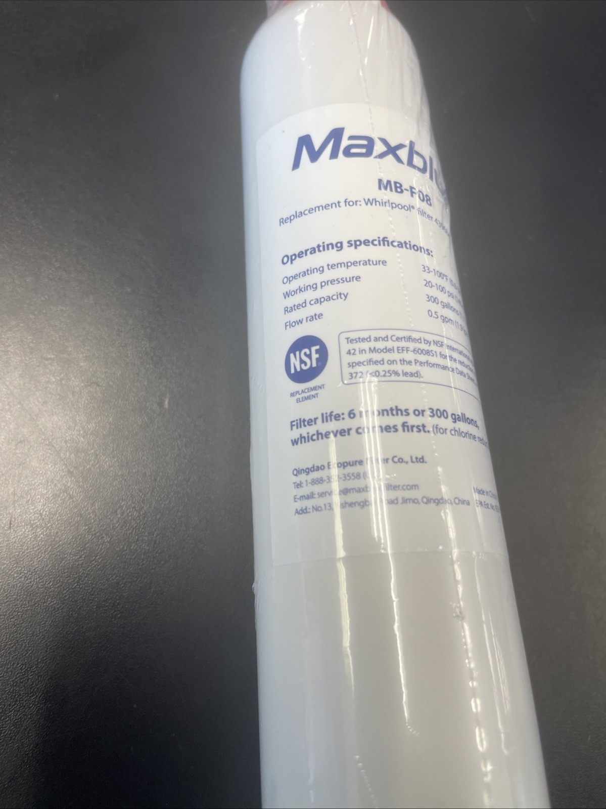 Maxblue MB-F08 Refrigerator Filter, Replacement Filter