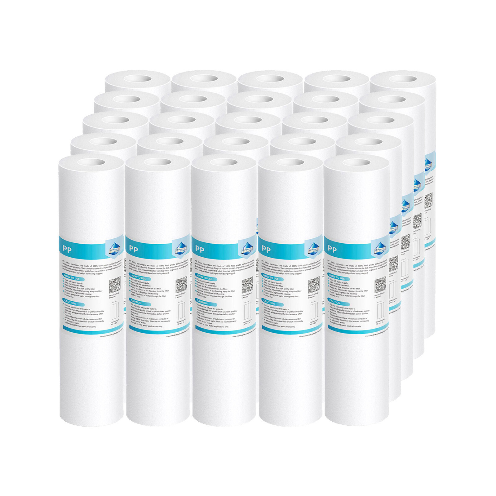 1-25PK 1/5/10/20/25/50 Micron 10″x2.5″ Sediment Water Filter For Reverse Osmosis