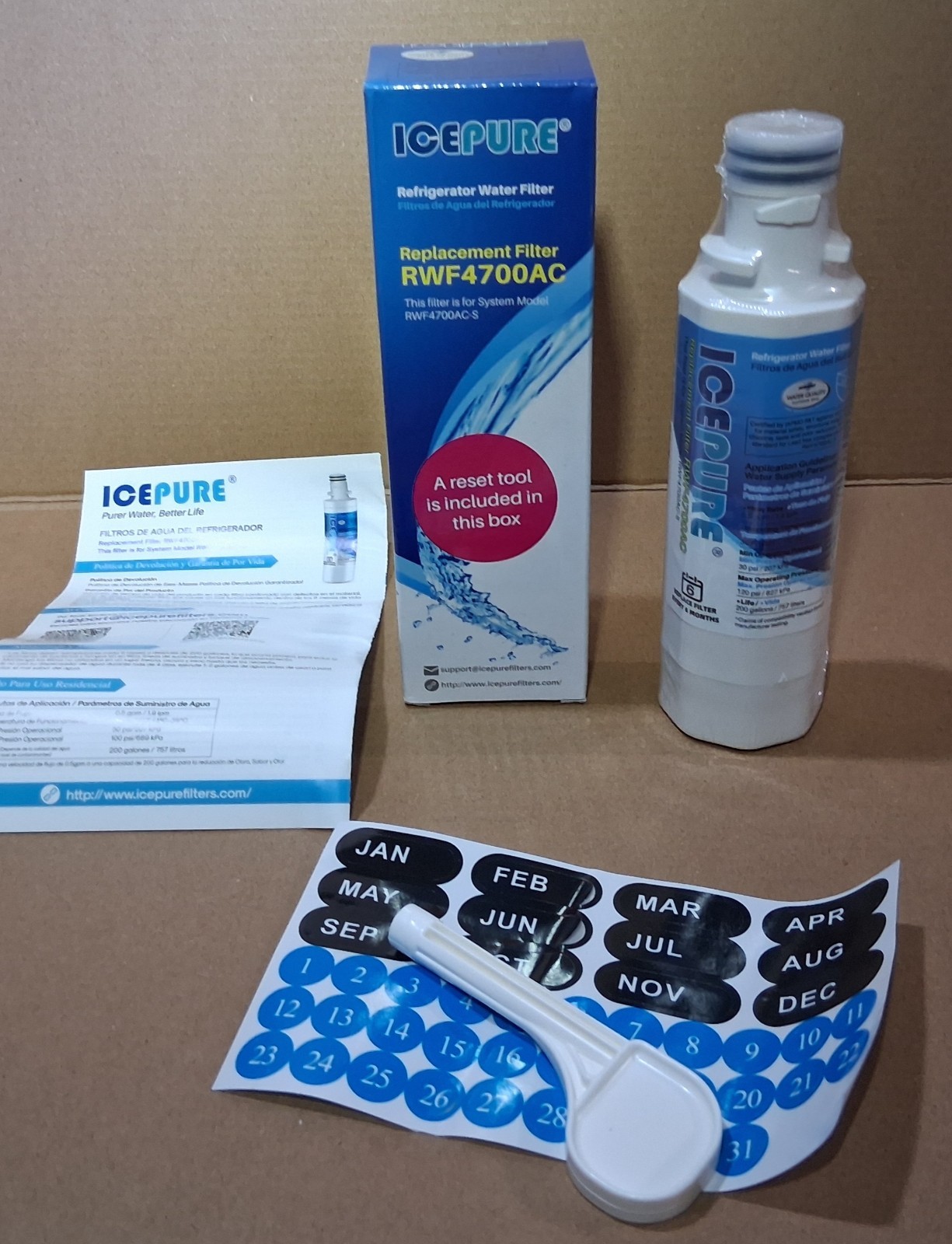 New RWF4700AC for LT1000P, ADQ747935, LMXS28626D, LMXS30796S Water Filter