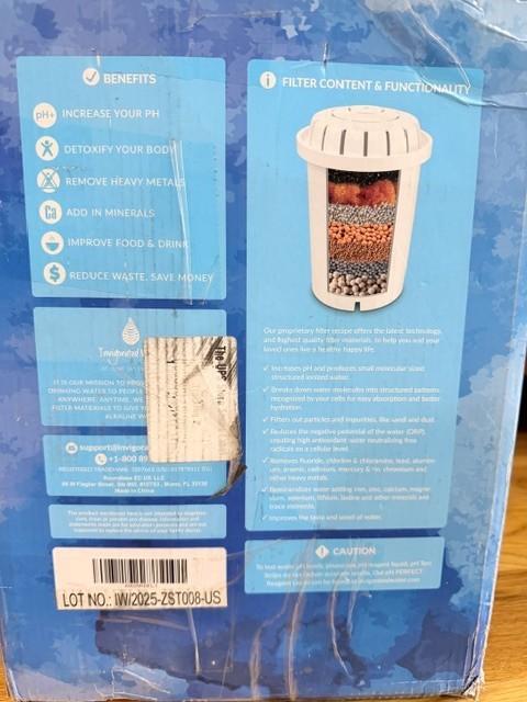 Invigorated Water Ph Recharge Countertop Glass Alkaline Water Filter Dispenser