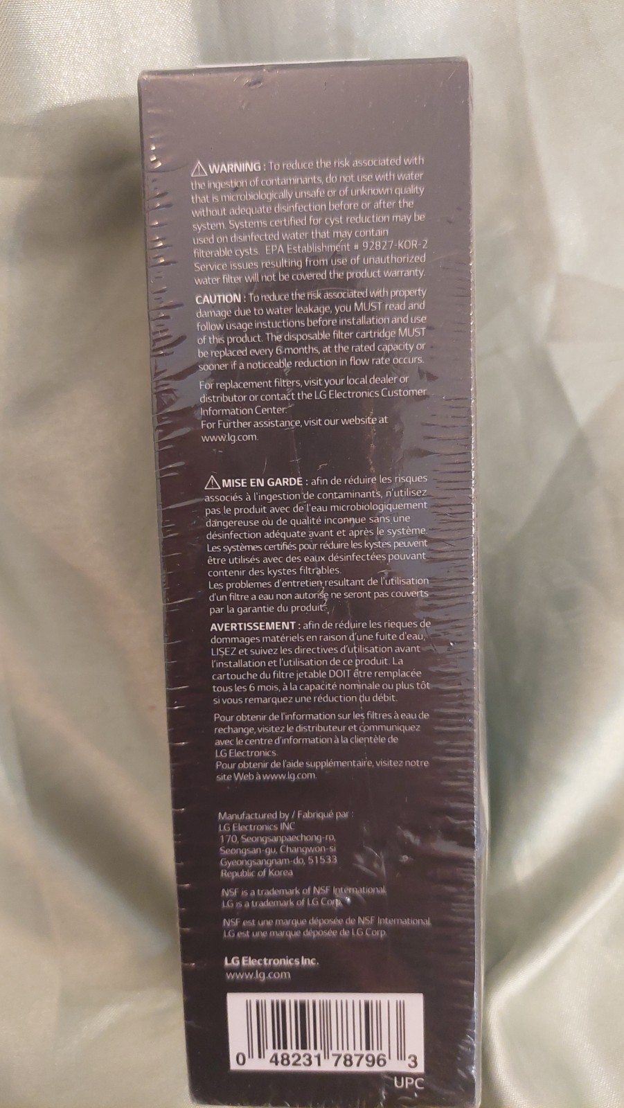 LG LT1000P Water Filter Replacement Cartridge LT1000PC/PCS – NSF
