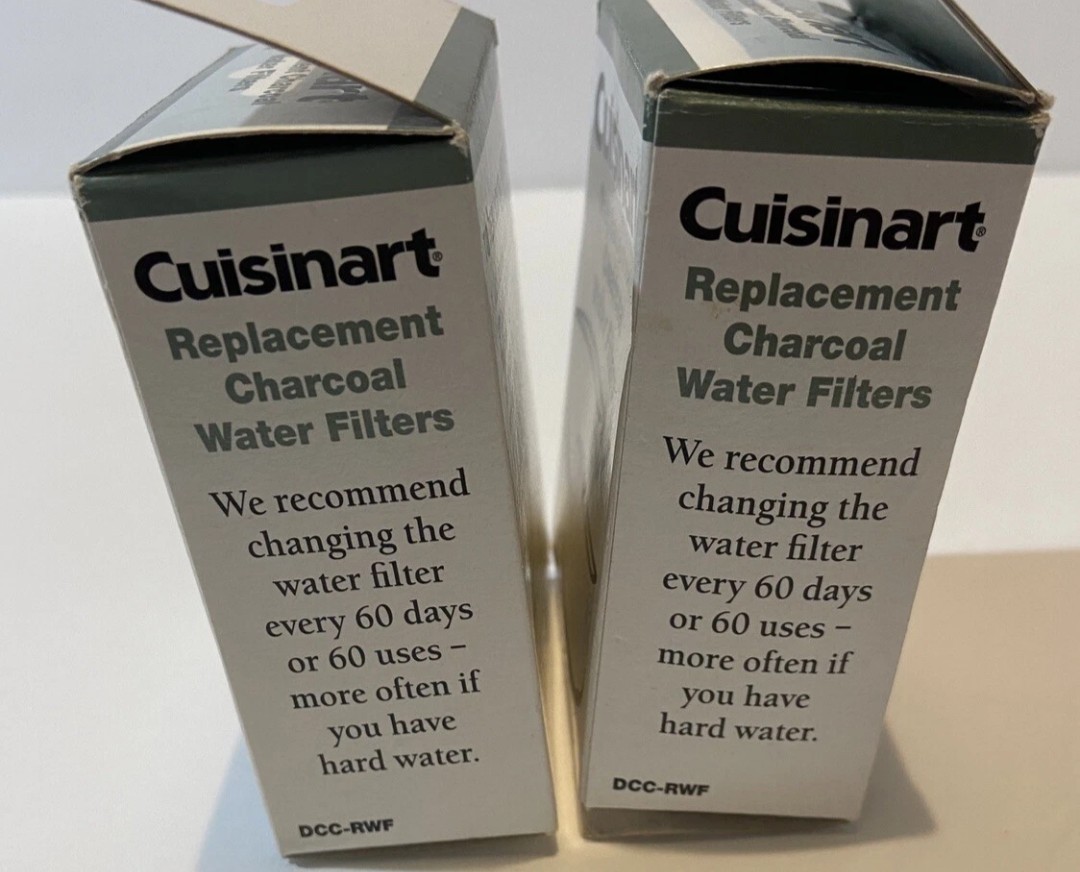 LOT OF 2 PACKS Cuisinart Replacement Charcoal Water Filters 2 per box = 4 total
