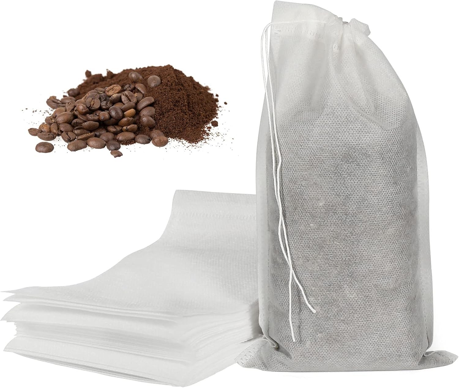 50pcs No Mess Cold Brew Bags, 6×10 inch Disposable Coffee Filter