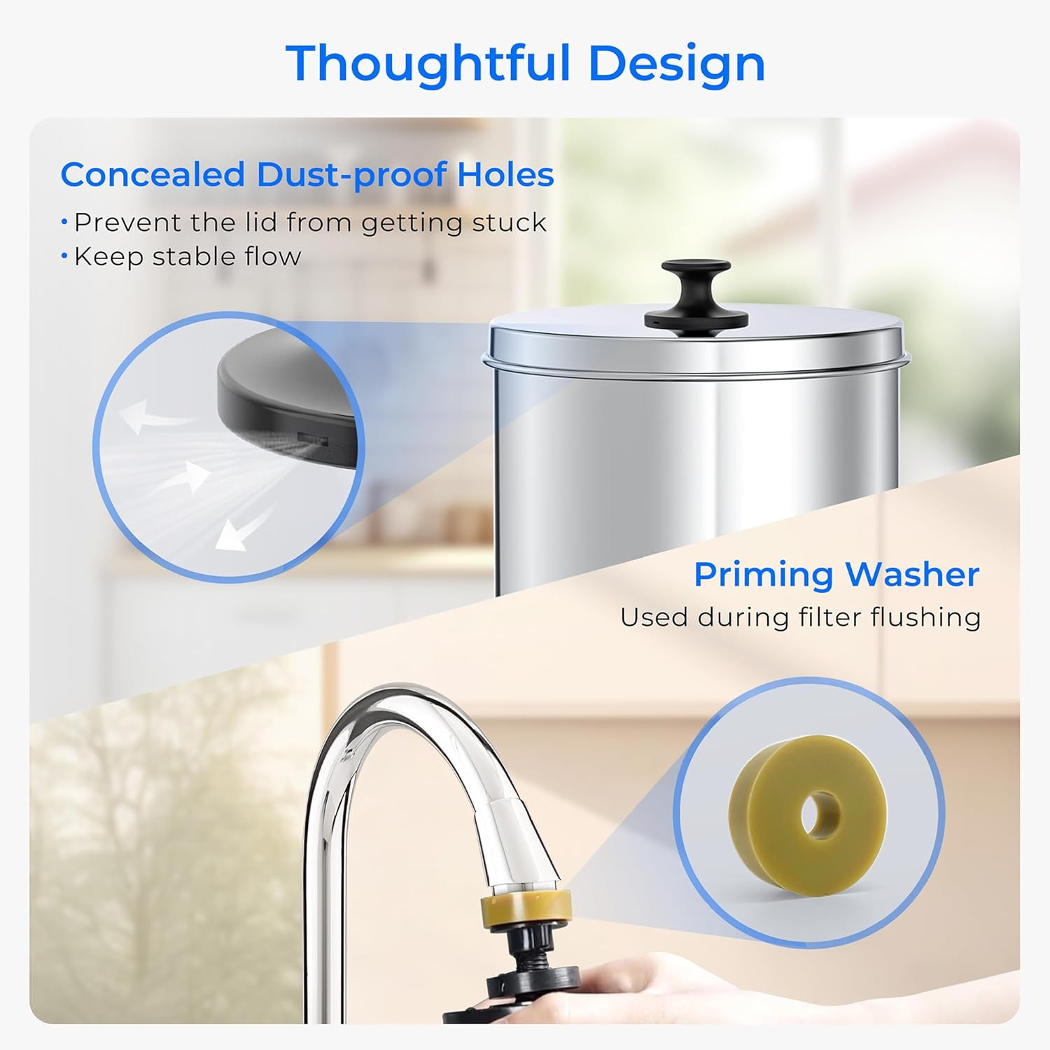 Upgrade Gravity-Fed Water Filter System, with Silver Ions Enhanced Filtration, R