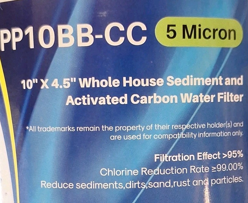 ICEPURE PP10BB-CC Whole House Water Filter 10×4.5 New Sealed Fits FXHTC RFC-BB