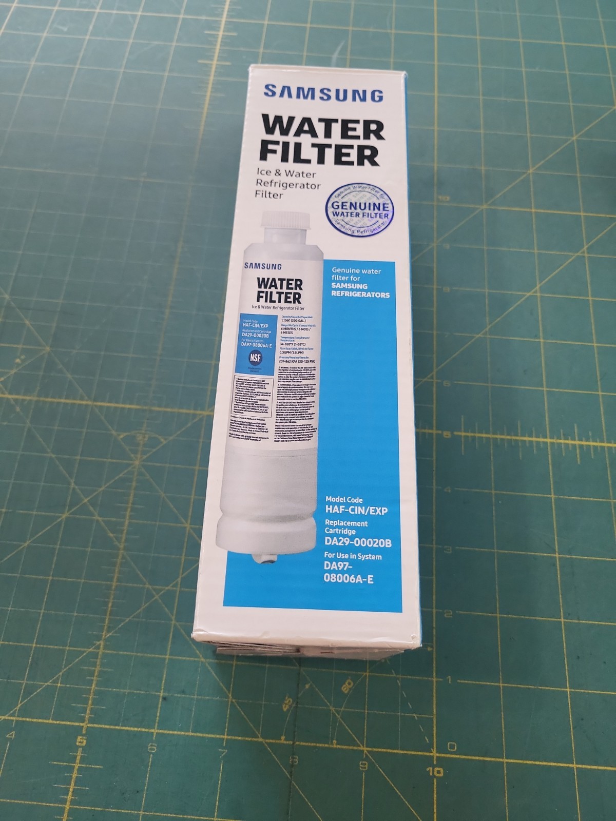 Samsung DA29-00020B HAF-CIN/EXP Refrigerator Ice & Water Filter Genuine Carbon
