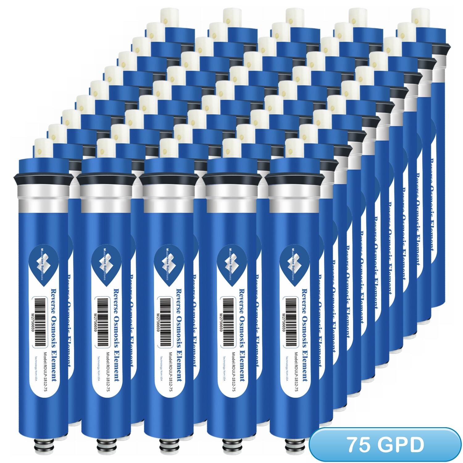 75 GPD Reverse Osmosis RO Membrane Under Sink Water Filter Replacement 1-50 Pack