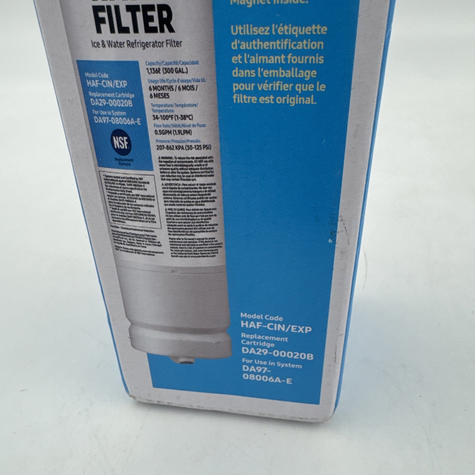 Samsung DA29-00020B HAF-CIN/EXP Refrigerator Ice Water Filter Da97-08006A-1 NEW