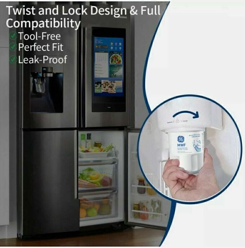 USA 2 PACK GE MWF MWFP 46-9991 GWF Smartwater Genuine Refrigerator Water Filter