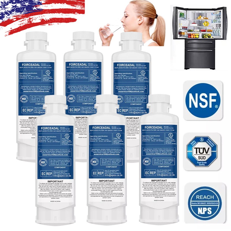 6-4-211Pack for Samsung DA97-17376B HAF-CIN/EXP White Refrigerator Water Filter