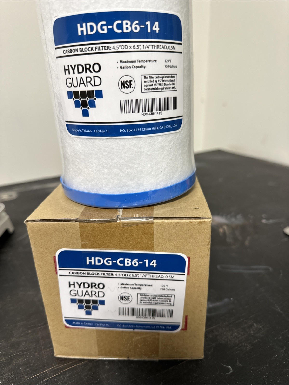 Hydro Guard HDG-CB6-14 CB6 Carbon Block Water Filter Replacement Cartridge