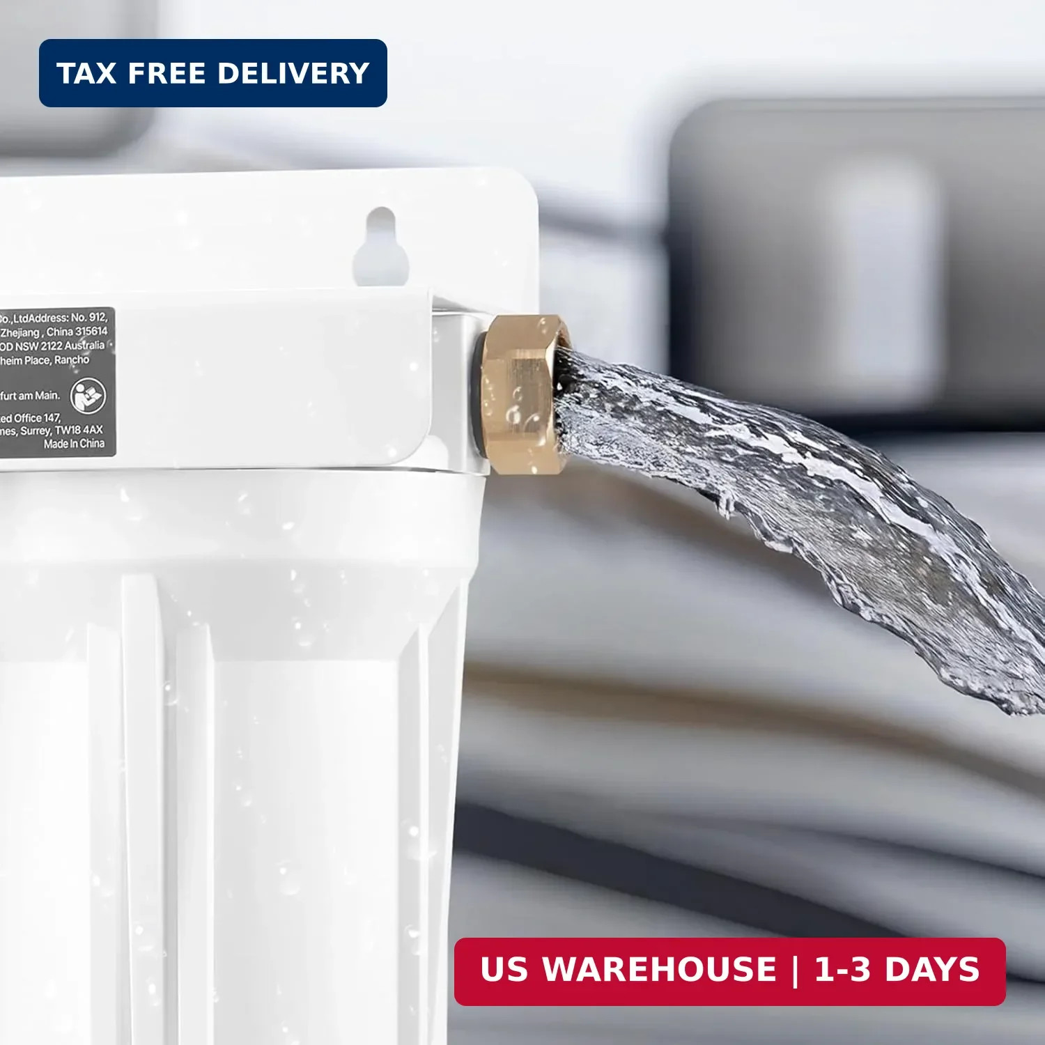 VEVOR RV Water Filter, 2-Cartridge 2.5 x 10 in Water Filter System for RV, Remov