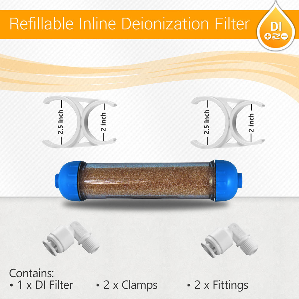 Mixed Bed Ion Exchange Aquarium Filter Resin 0 PPM RO.DI Refillable Housing