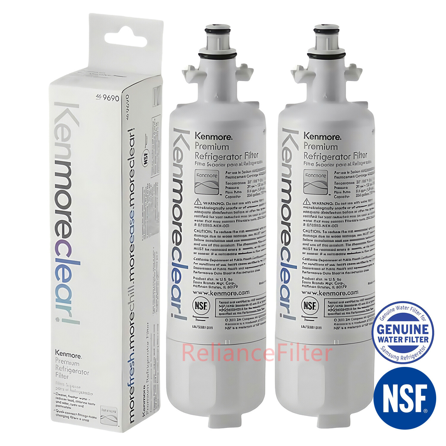 Kenmore Elite 9690 46-9690 Filter 2/4 Pack Fit LG LT700P ADQ36006101 LFX31925ST