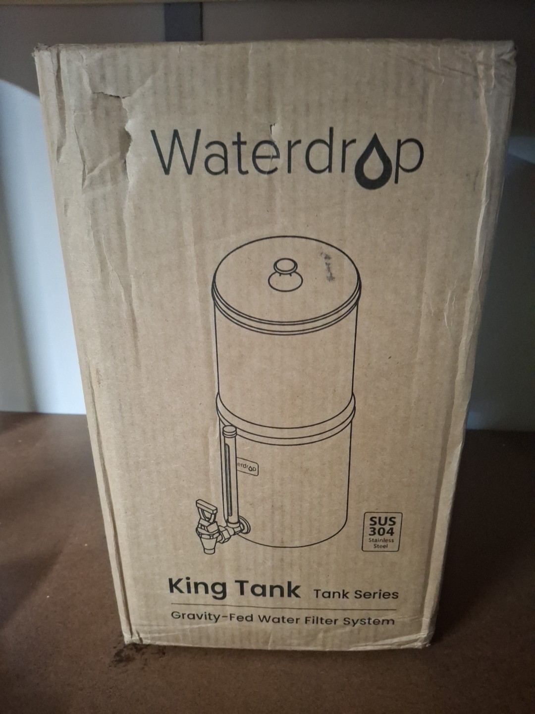 Waterdrop WD-TK-S Gravity-fed Water Filter System, 2.25-gallon Stainless-steel