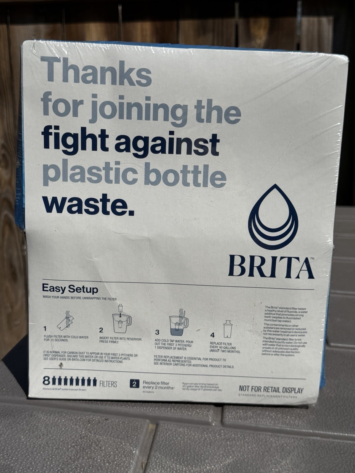 Brita Standard Replacement Filters for Pitchers and Dispensers, 2 New 4 packs