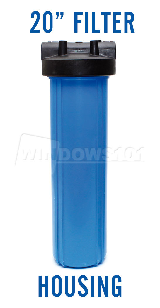 20″ Filter Blue Housing 1″ In/Out FNPT RO Carbon Block Sediment Big Filtration