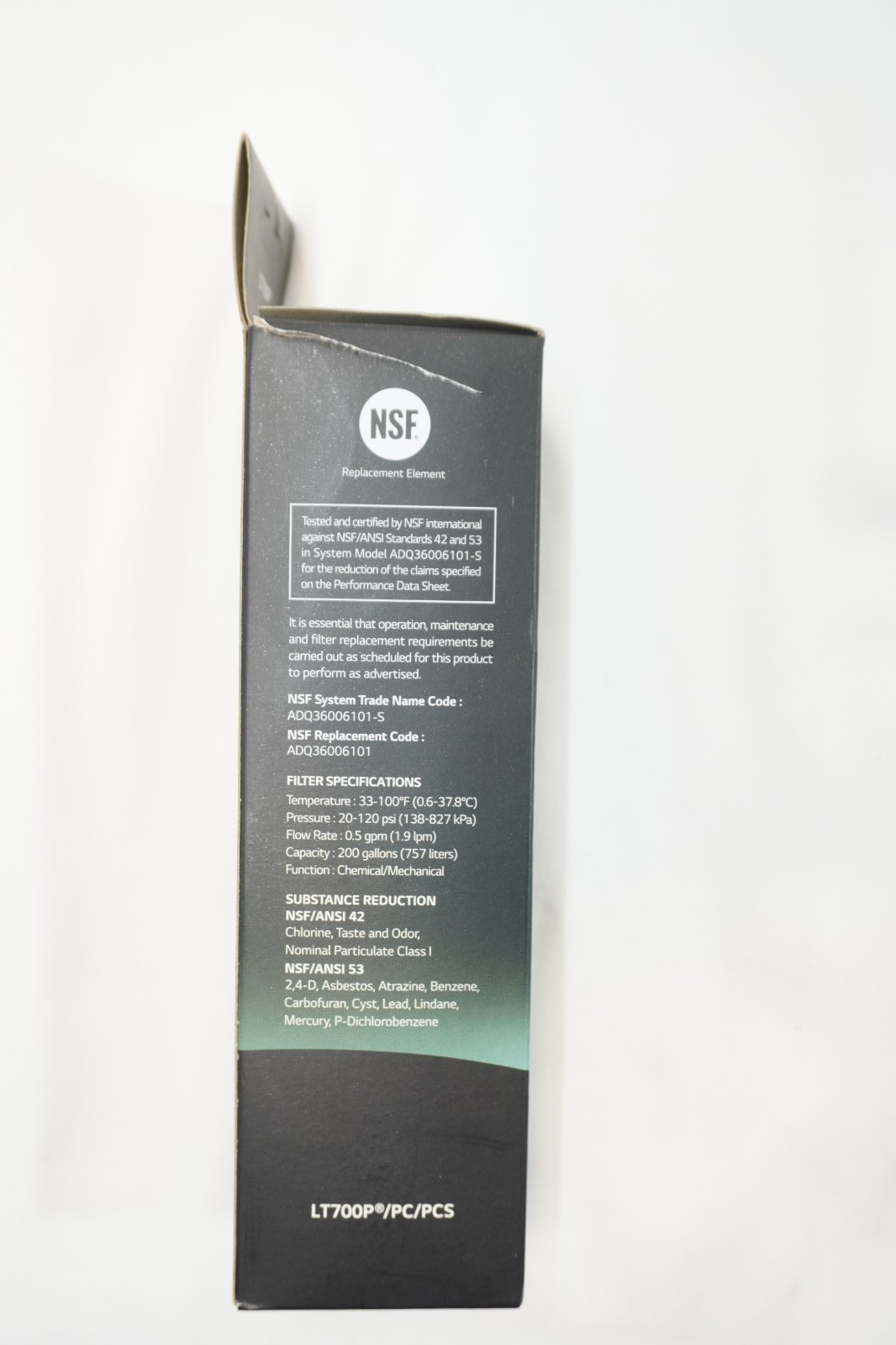 LG WATER FILTER REPLACEMENT CARTRIDGE LT700P/PC/PCS – PREOWNED **
