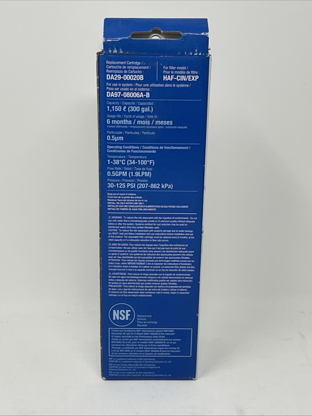 SAMSUNG Genuine Filter for Refrigerator Water and Ice, Carbon Block Filtration