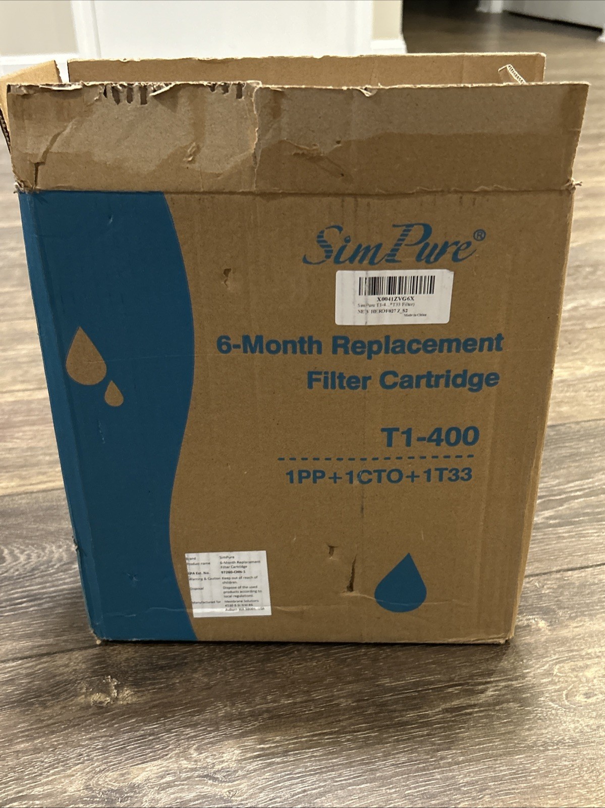 6 Months Set PP, CTO, T33 Water Filter Replacement For SimPure T1-400 RO System