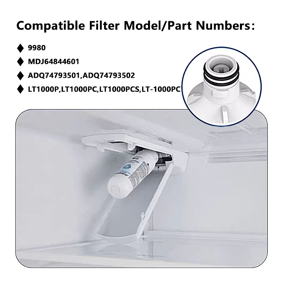 3Pack LG LT1000P/ADQ747935 GF-D706BSL Fridge Refrigerator Fresh Water Filter NEW