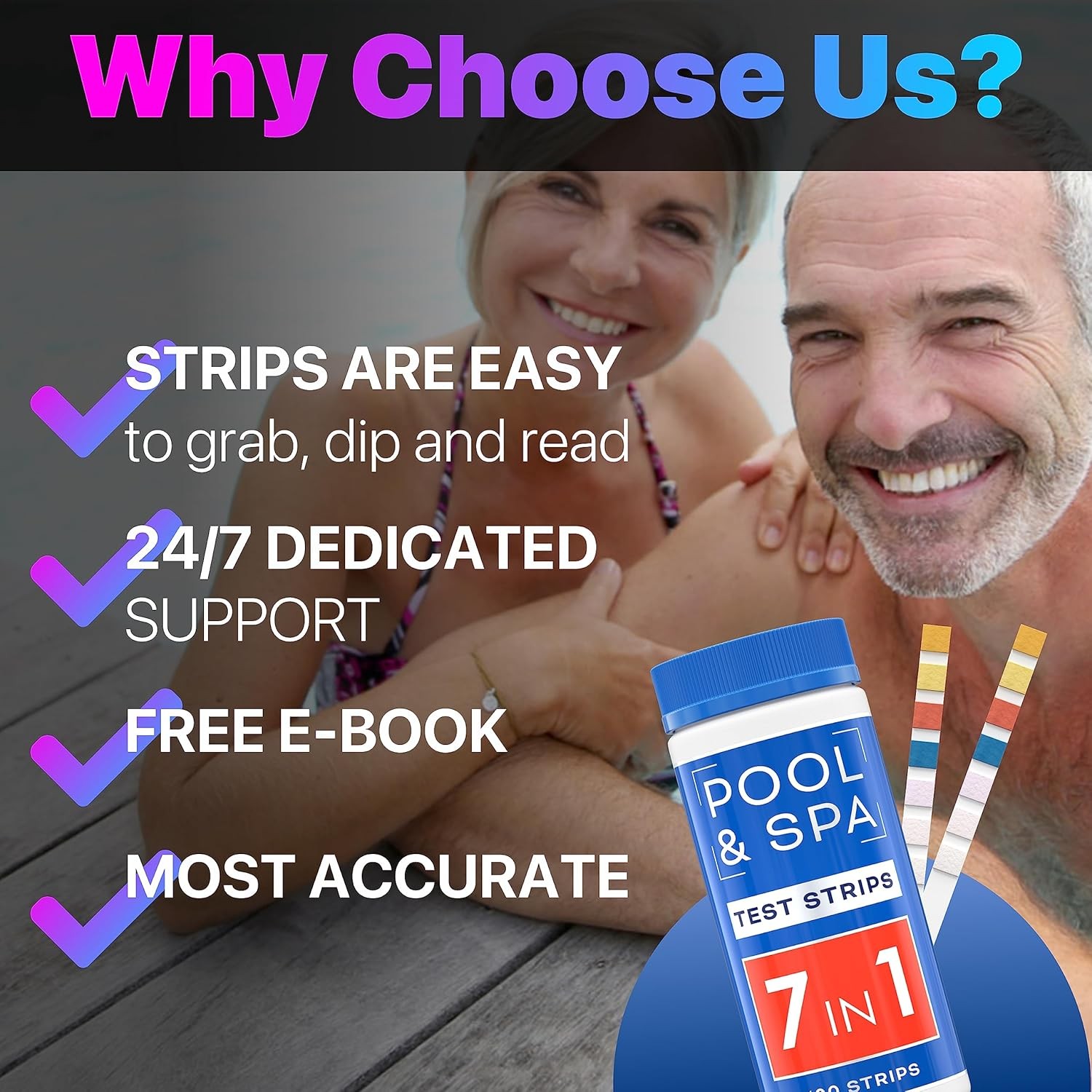 All-New 2024 Pool and Spa Test Strips 7 in 1 Quick SuperAccurate Swimming…