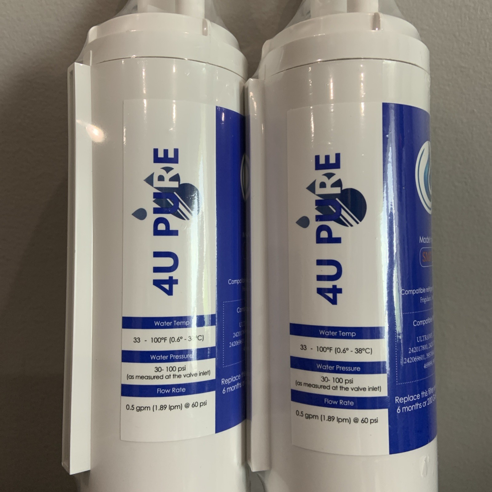 Replacement for Frigidaire ULTRAWF SMF1005 4U Pure Pack Of 2