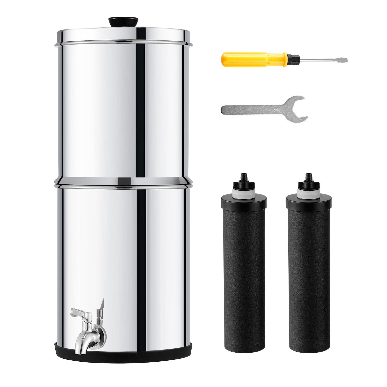 Water Purification Unit, Gravity-Driven, 2.25G Capacity in 304 Stainless-Steel