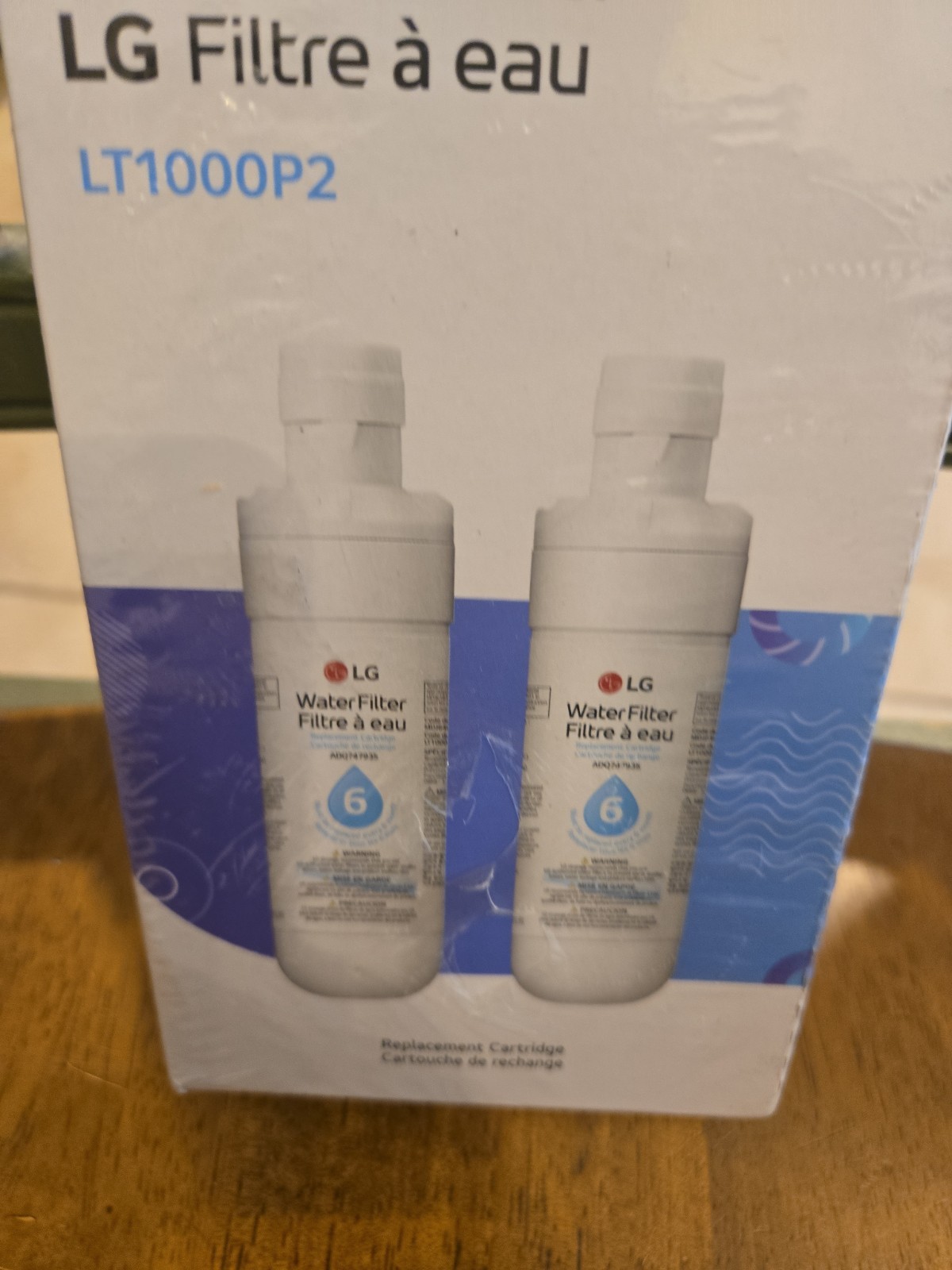 LG LT1000P2 Refrigerator Water Filter 2 Pack Genuine Replacement NEW Sealed 1