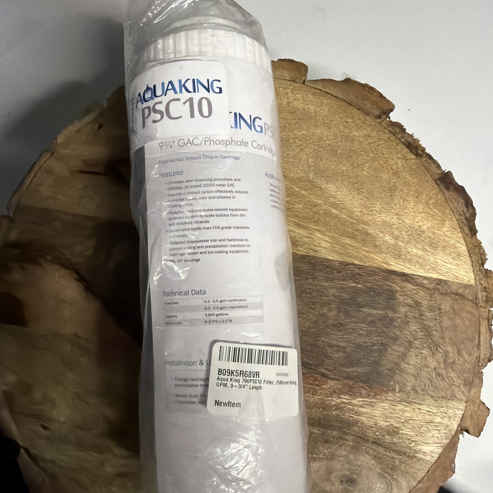 Aquaking PSC10 9-3/4″ GAC/Phosphate Food Service Drop-In Carbon Cartridge Filter